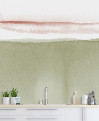 terracotta, white and sage green abstract wallpaper terracotta, white and sage green abstract wallpaper