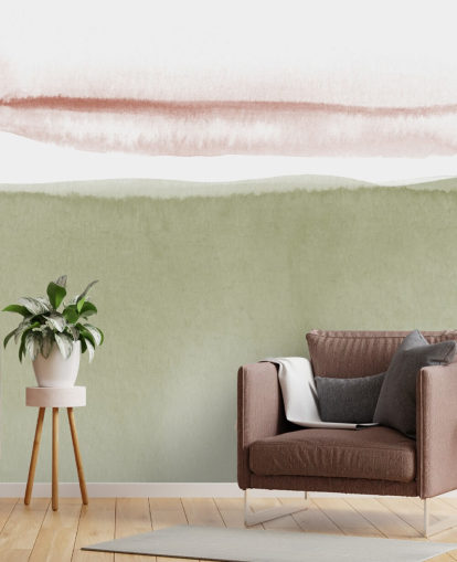 papel de parede abstrato de terracota, branco e verde sábio papel de parede abstrato de terracota, branco e verde sábio