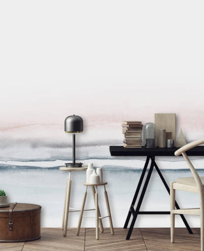 carta da parati astratta rosa pastello e blu