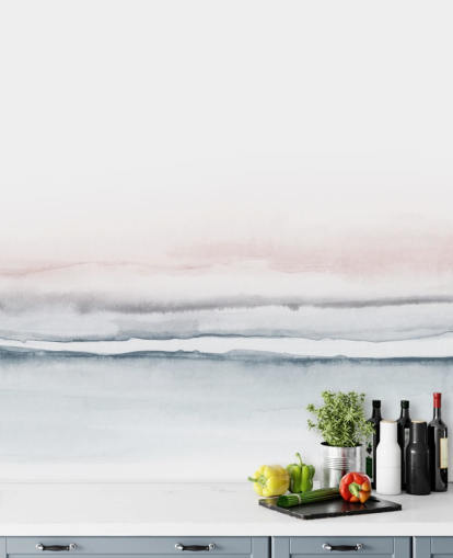 pastellrosa og blå abstrakt tapet