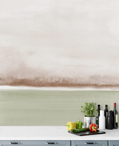 sage green and brown abstract wallpaper