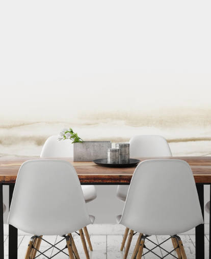 papel pintado de paisaje en acuarela en tonos beige suaves