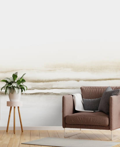 aquarellandschap in zachte beige tinten behang aquarellandschap in zachte beige tinten behang