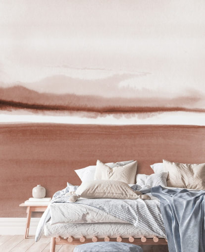 fond d'écran paysage abstrait tons terre cuite