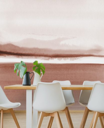 terracotta toned abstract landscape wallpaper