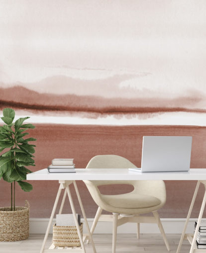 terrakotta tonad abstrakt landskap tapeter