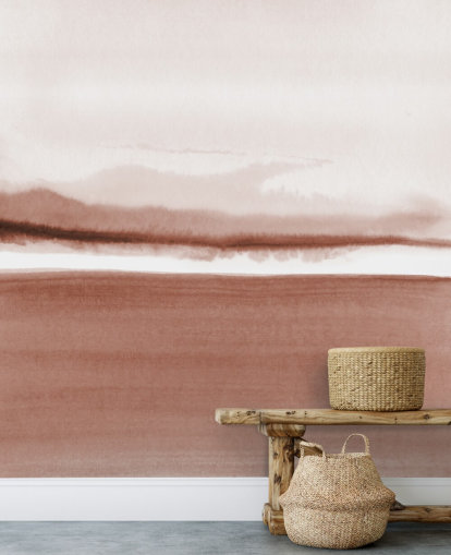 papel pintado de paisaje abstracto en tonos terracota papel pintado de paisaje abstracto en tonos terracota