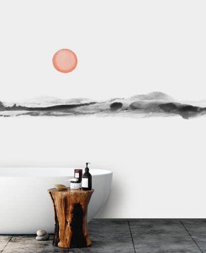 papel pintado negro, blanco y terracota papel pintado negro, blanco y terracota