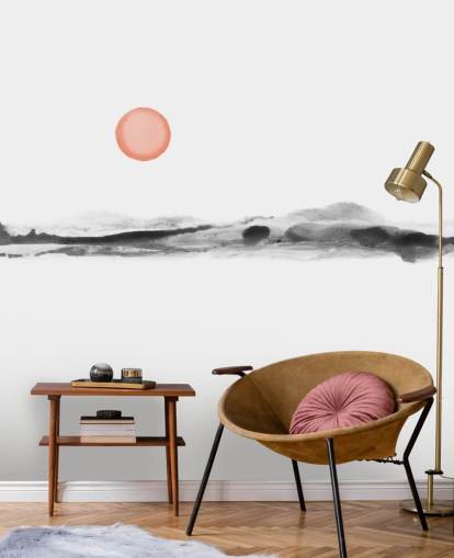 zwart, wit en terracotta behang zwart, wit en terracotta behang