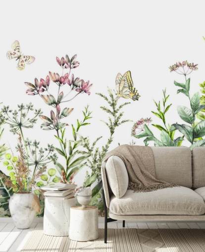 meadow flowers and butterflies wallpaper meadow flowers and butterflies wallpaper