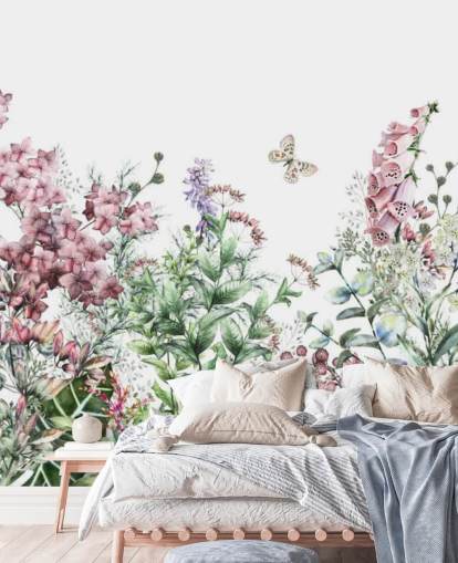 joli fond d'écran de fleurs de prairie rose et blanc joli fond d'écran de fleurs de prairie rose et blanc