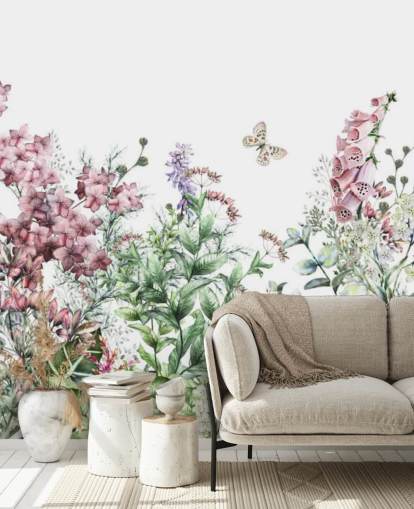 joli fond d'écran de fleurs de prairie rose et blanc joli fond d'écran de fleurs de prairie rose et blanc