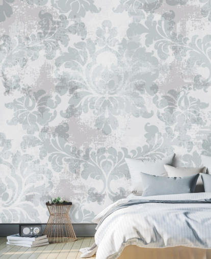 tilpassbart mønster tapetmaleri kaldet Victorian Damask til soveværelser, stuer og badeværelser