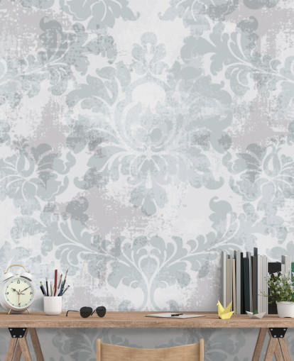 mural de papel pintado con patrón personalizable llamado Victorian Damask para dormitorios, salas de estar y baños mural de papel pintado con patrón personalizable llamado Victorian Damask para dormitorios, salas de estar y baños
