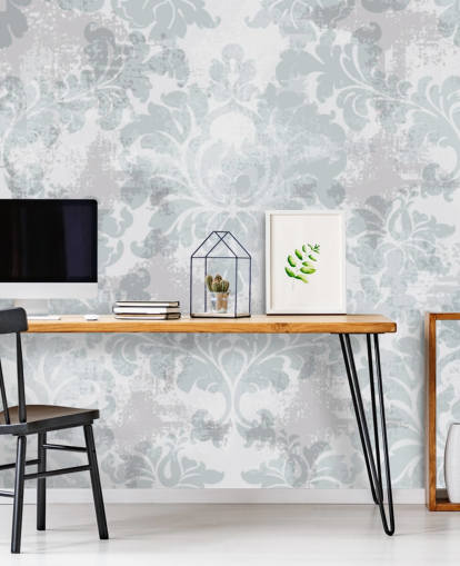 Wandbild mit individualisierbarem Muster namens Victorian Damask für Schlafzimmer, Wohnzimmer und Badezimmer Wandbild mit individualisierbarem Muster namens Victorian Damask für Schlafzimmer, Wohnzimmer und Badezimmer