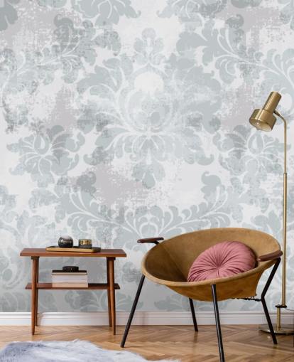 Wandbild mit individualisierbarem Muster namens Victorian Damask für Schlafzimmer, Wohnzimmer und Badezimmer