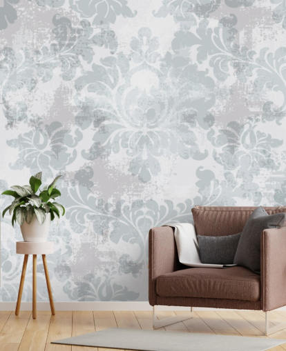customisable pattern wallpaper mural called Victorian Damask for bedrooms, living rooms and bathrooms
