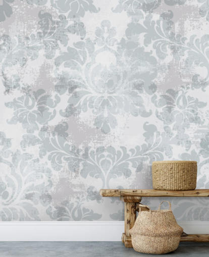 papier peint mural à motif personnalisable appelé Victorian Damask pour les chambres, les salons et les salles de bain papier peint mural à motif personnalisable appelé Victorian Damask pour les chambres, les salons et les salles de bain