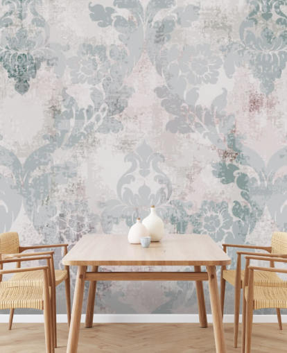 light green and grey damask wallpaper