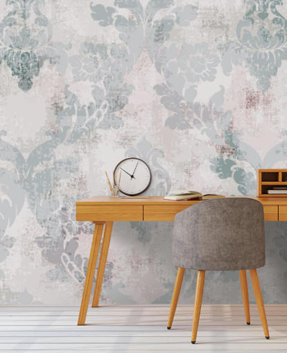 light green and grey damask wallpaper