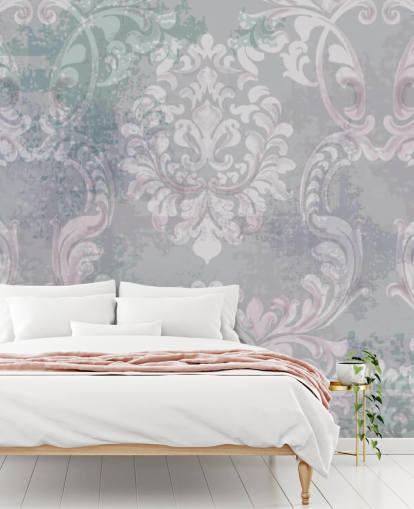 papel pintado de damasco de estilo vintage