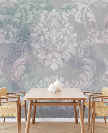 papel pintado de damasco de estilo vintage