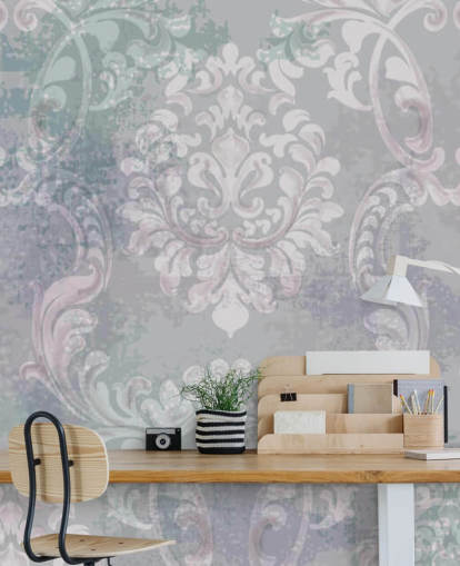 papel pintado de damasco de estilo vintage