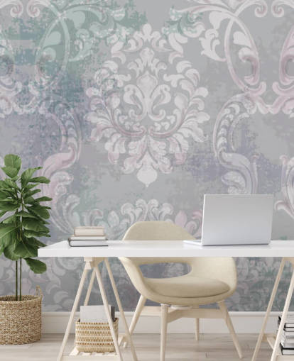 vintage style damask wallpaper