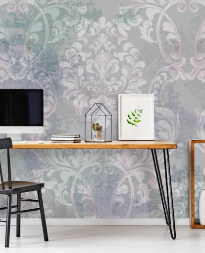vintage style damask wallpaper