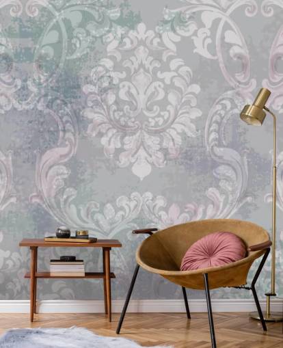 papel pintado de damasco de estilo vintage