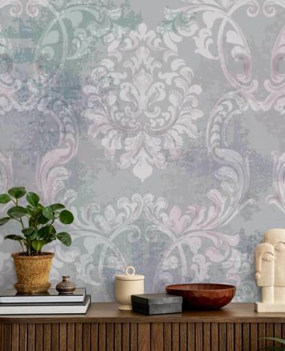 vintage style damask wallpaper