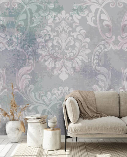 vintage style damask wallpaper