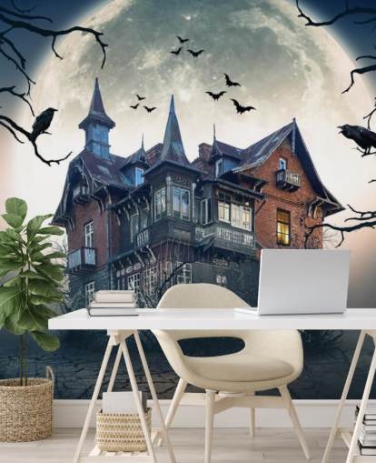 spooky house wallpaper