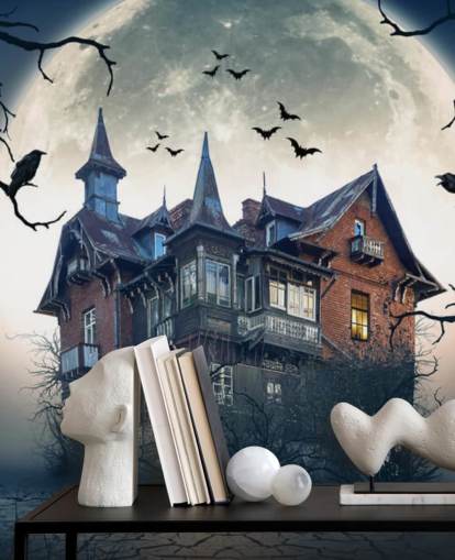 spooky house wallpaper