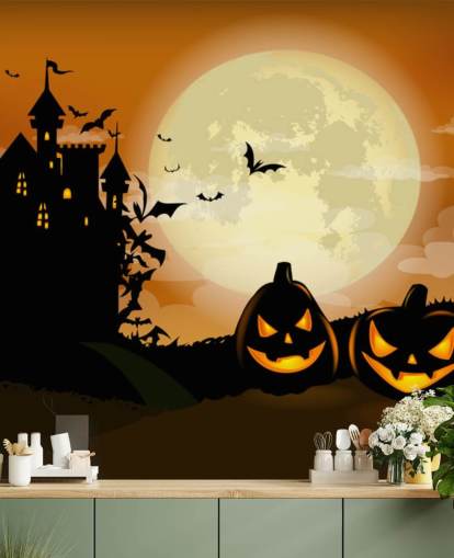 fondos de escritorio de spooky castle and pumpkins fondos de escritorio de spooky castle and pumpkins