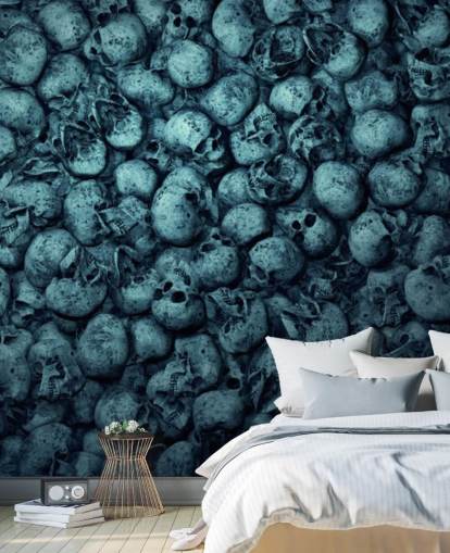 pile of skulls wallpaper