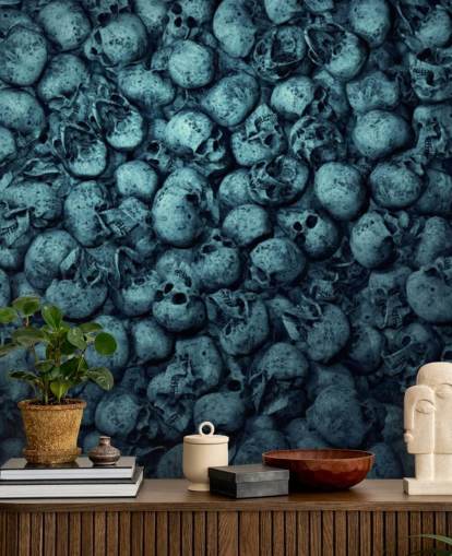 pile of skulls wallpaper