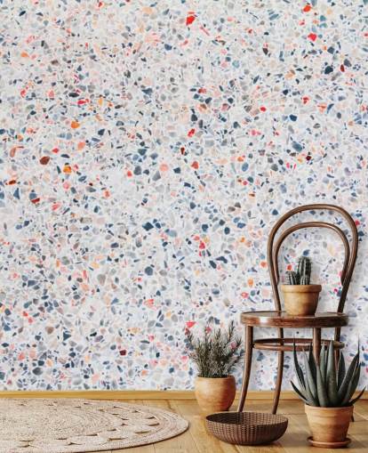 Rainbow marble effect wallpaper
