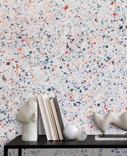 Rainbow marble effect wallpaper