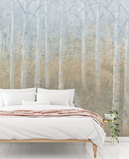 papel pintado abedul neutro y beige