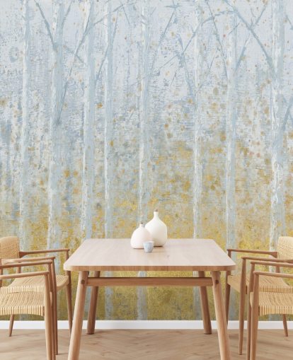 papel de parede de vidoeiro dourado e cinza pastel papel de parede de vidoeiro dourado e cinza pastel