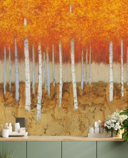 papel pintado de hojas anaranjadas y papel pintado de hojas anaranjadas y