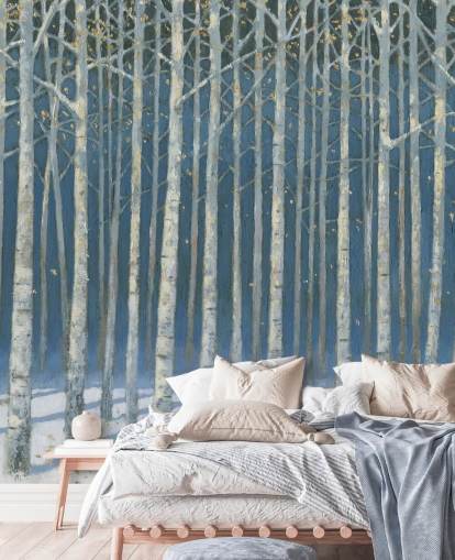 carta da parati albero azzurro e grigio carta da parati albero azzurro e grigio