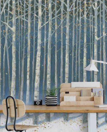 carta da parati albero azzurro e grigio carta da parati albero azzurro e grigio