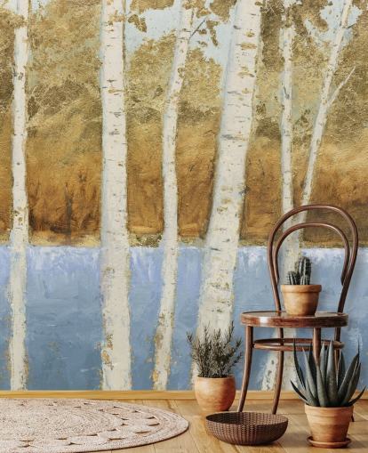 abstract lake and birch tree wallpaper abstract lake and birch tree wallpaper