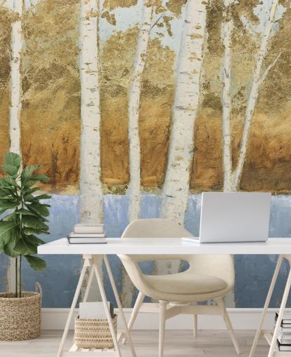 abstract lake and birch tree wallpaper abstract lake and birch tree wallpaper