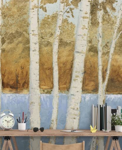 abstract lake and birch tree wallpaper abstract lake and birch tree wallpaper