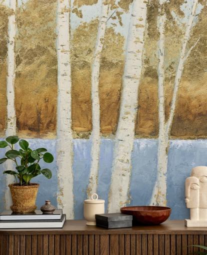 abstract lake and birch tree wallpaper abstract lake and birch tree wallpaper