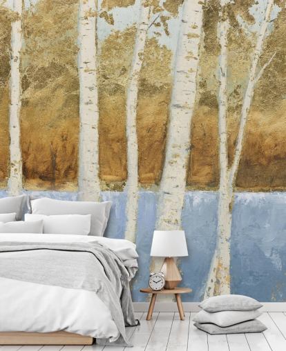 abstract lake and birch tree wallpaper abstract lake and birch tree wallpaper