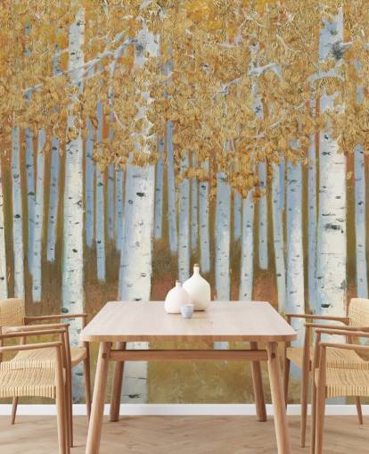 mustard and gold birch tree wallpaper mustard and gold birch tree wallpaper